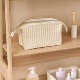 Trousse de toilette, l.27 x h.16 cm, beige Waffle
