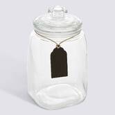 Bonbonnière en verre avec ardoise, 2l, transparent Bonby