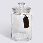 Bonbonnière en verre avec ardoise, 2,8l, transparent Bonby