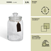 Bonbonnière en verre avec ardoise, 2,8l, transparent Bonby