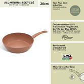 Wok, aluminium recyclé, d.28 cm, rose blush Harmony