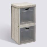 Rangement 2 cases, 30,5x60,5 cm, beige Cube'n door