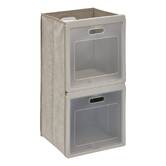 Rangement 2 cases, 30,5x60,5 cm, beige Cube'n door