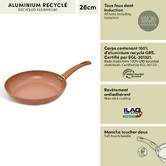 Poêle, d.28 cm, aluminium recyclé, rose blush Harmony