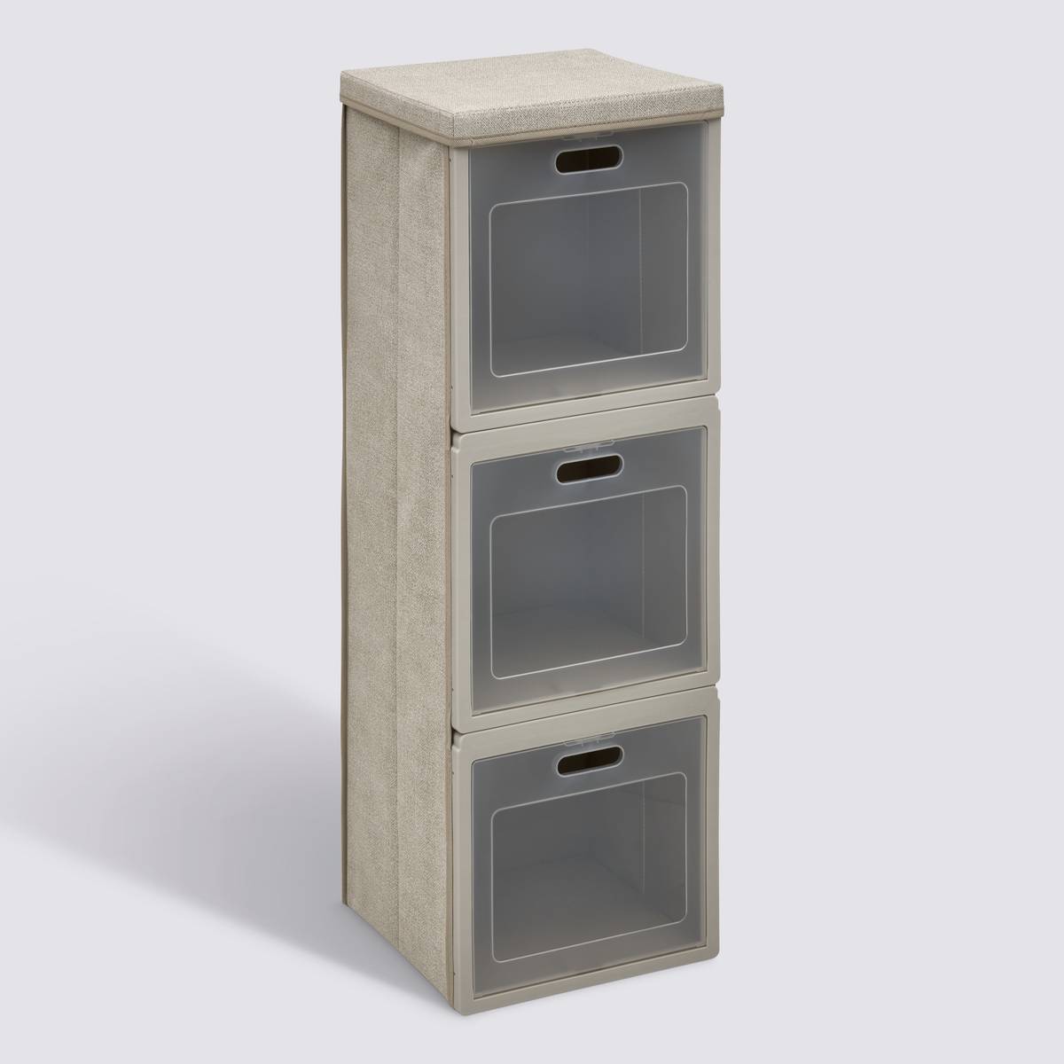 Rangement 3 cases, 30,5x30,5 cm, beige Cube'n door