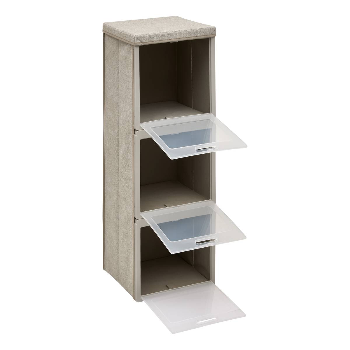 Rangement 3 cases, 30,5x30,5 cm, beige Cube'n door