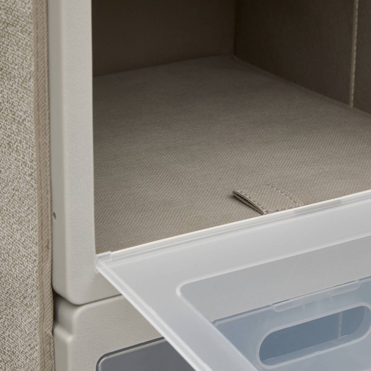 Rangement 3 cases, 30,5x30,5 cm, beige Cube'n door