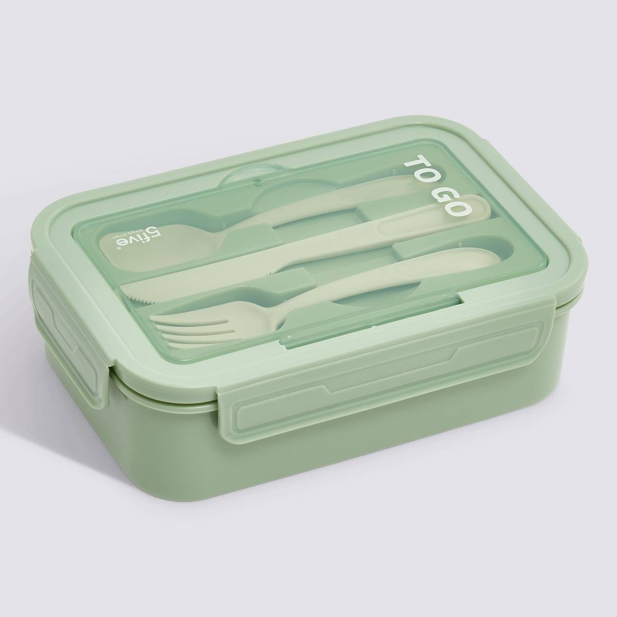 Lunch box avec couverts, 1,2l, vert