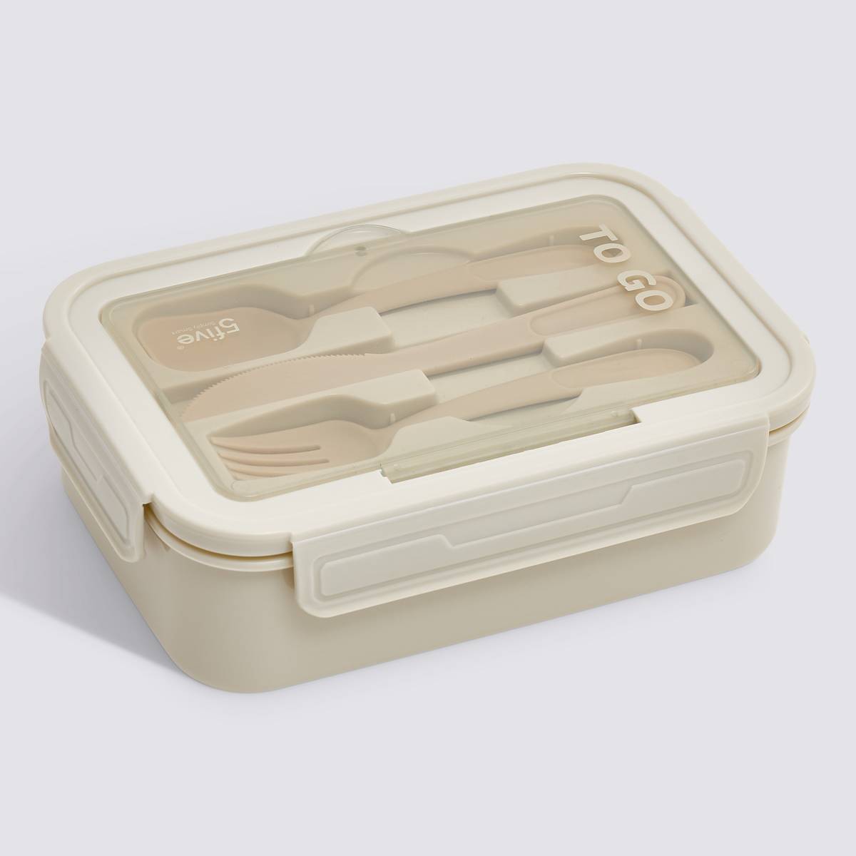 Lunch box avec couverts, 1,2l, argile