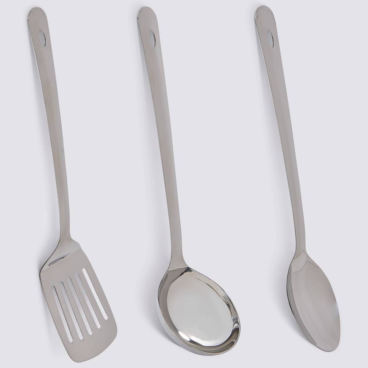Set de 3 ustensiles de cuisine, l.33 cm, argent Brillance