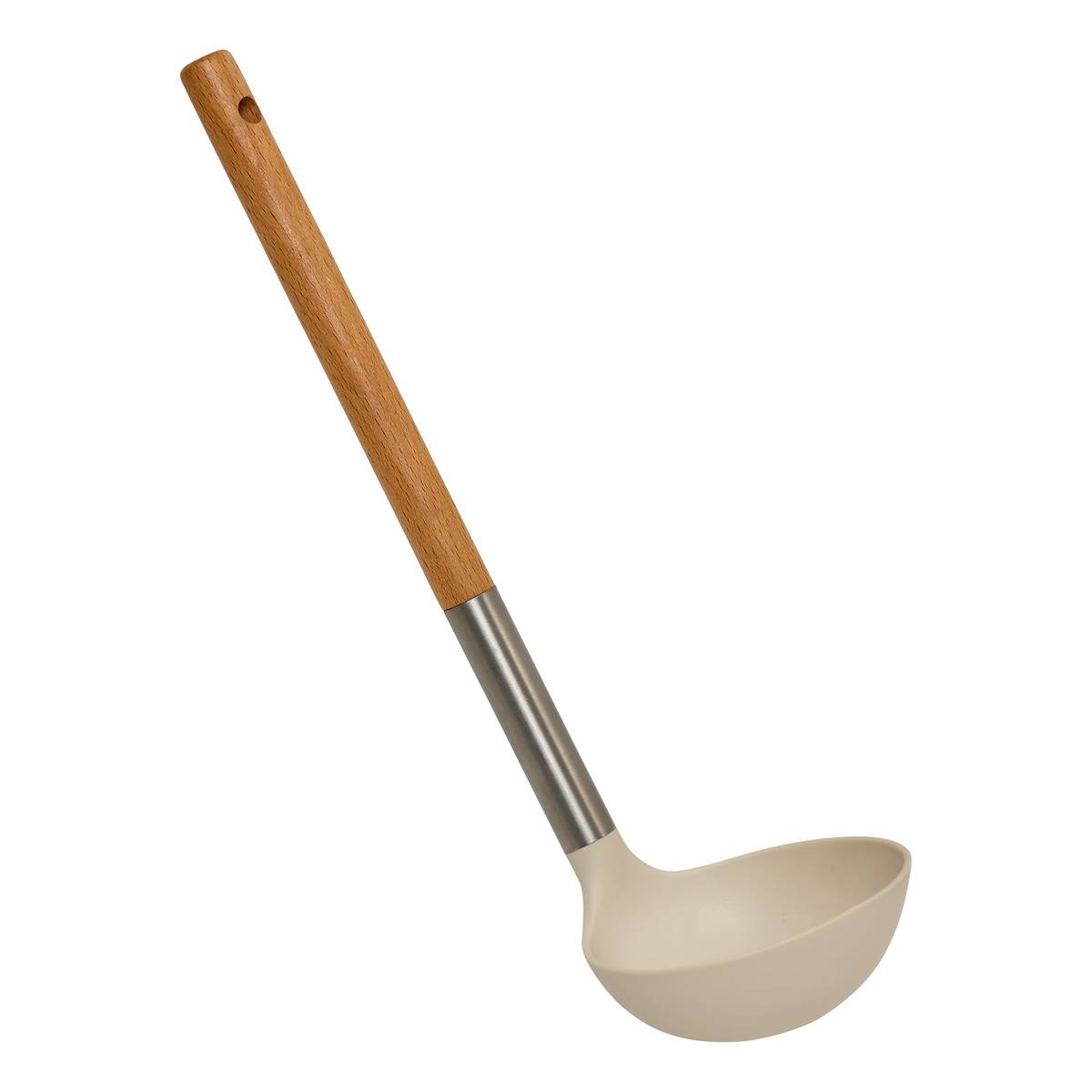 Set pot et 5 ustensiles, d.6,2 cm, crème Equilibre