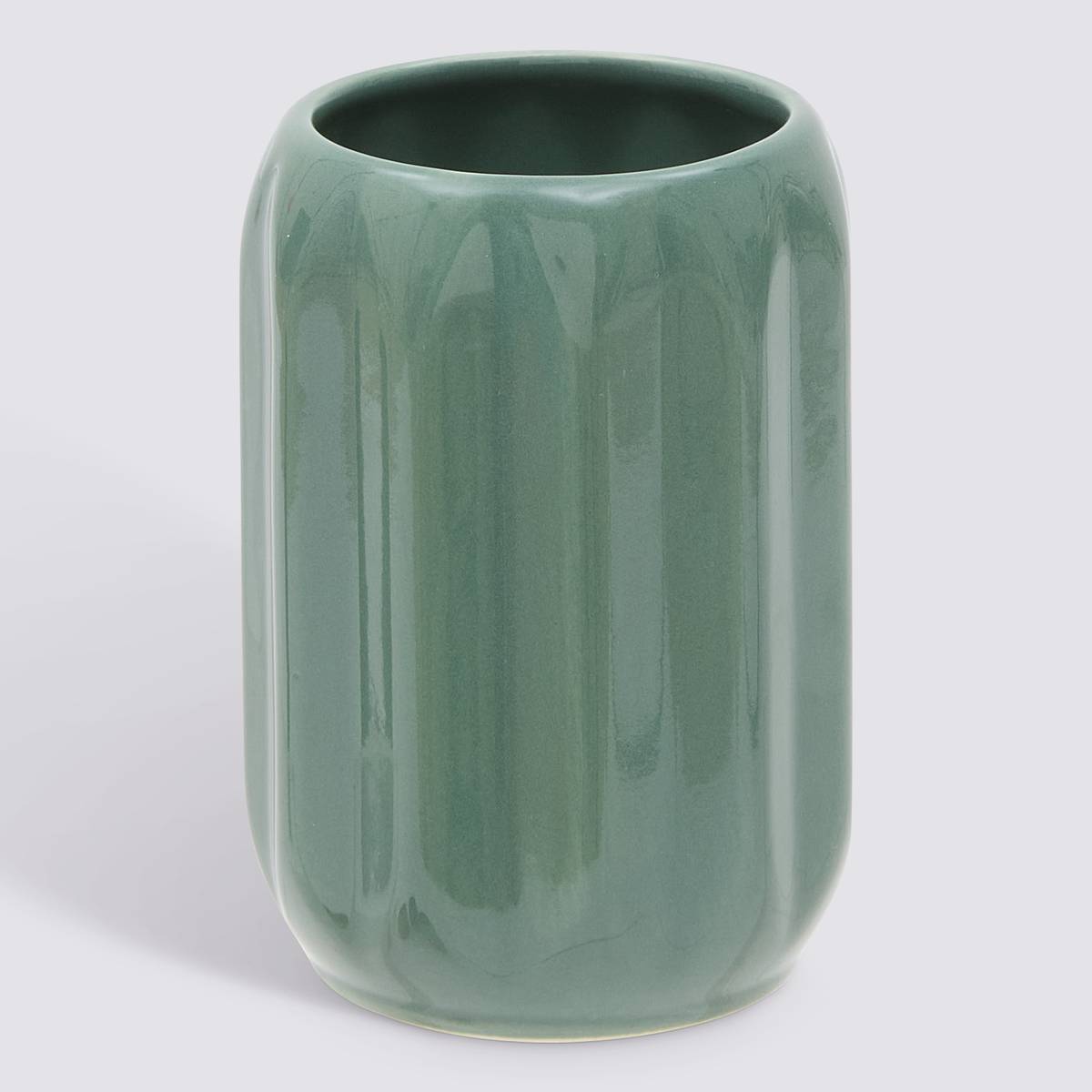 Porte-brosse à dents, d.8 x h.11,9 cm, grès, ficus Colorama
