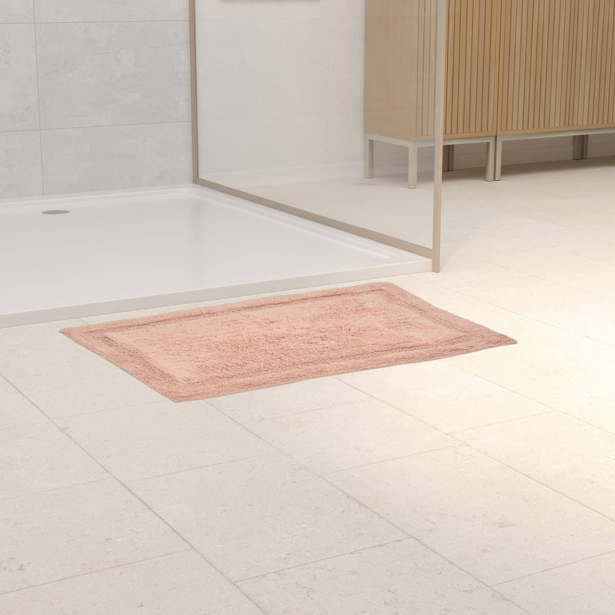 Tapis, coton, 75x50 cm, rose blush Colorama