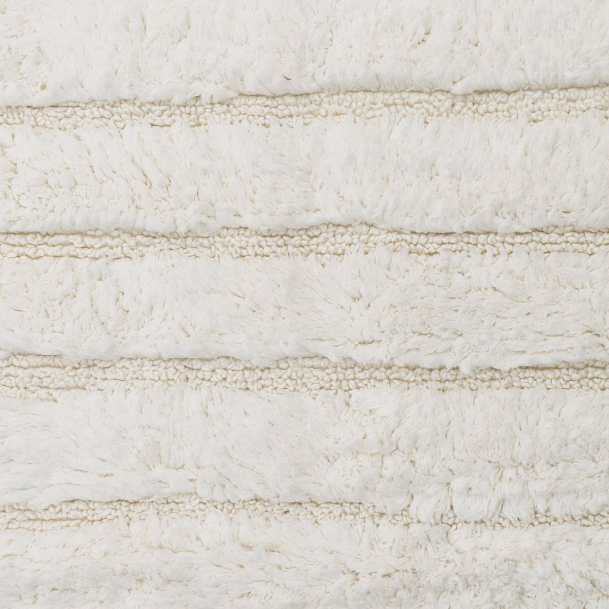 Tapis cotelé, coton, 75x50 cm, blanc Solis