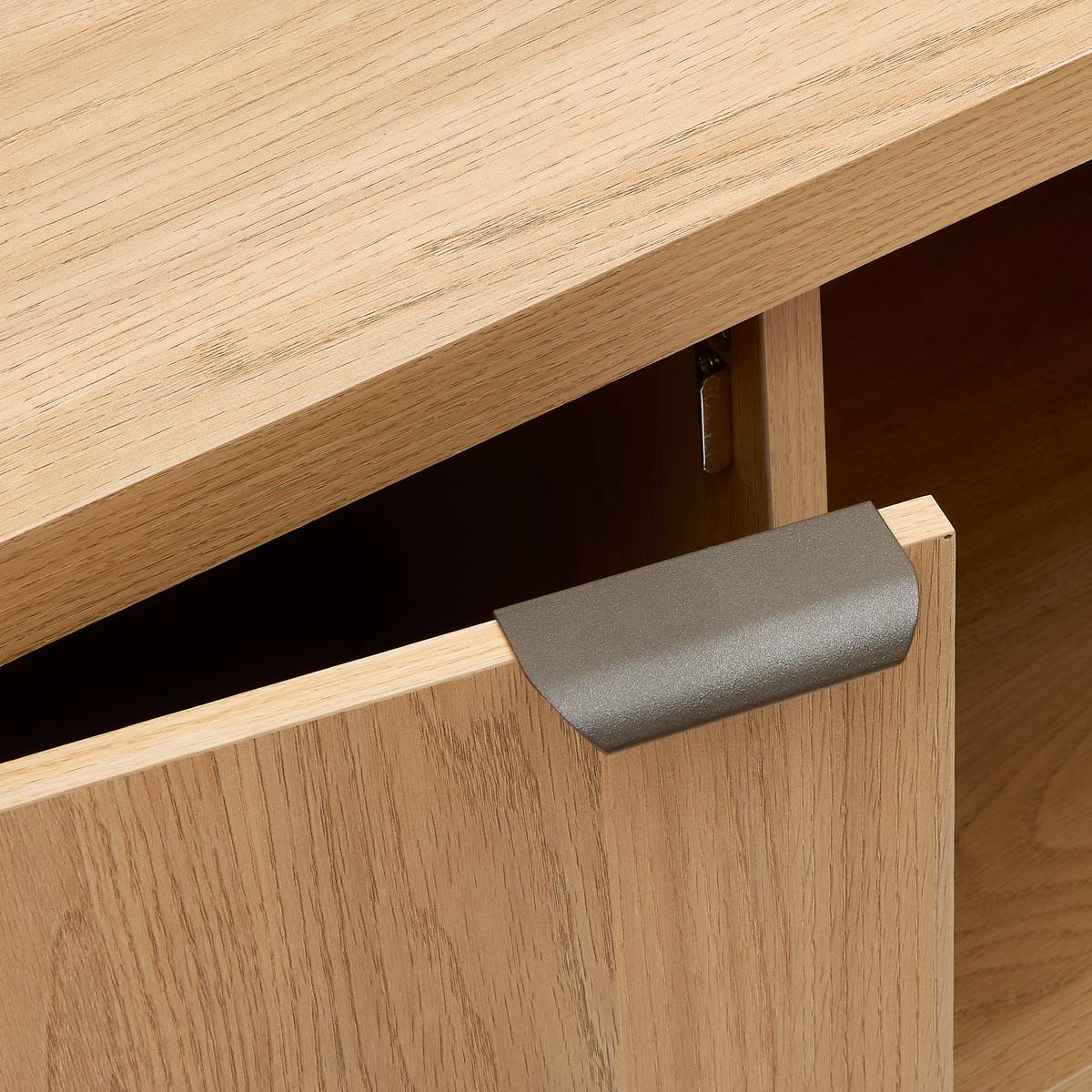 Meuble tv 2 portes, 122,5x39,5 cm, beige