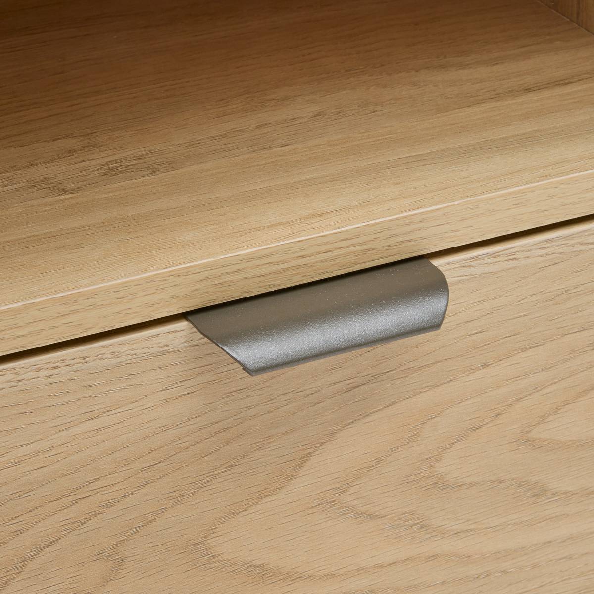 Table de chevet 1 porte, 40,5x39,5 cm, beige Alvo
