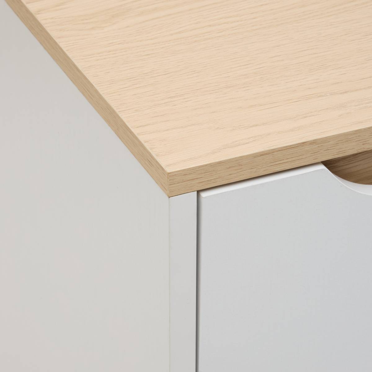Buffet 3 portes, 120x40 cm, blanc