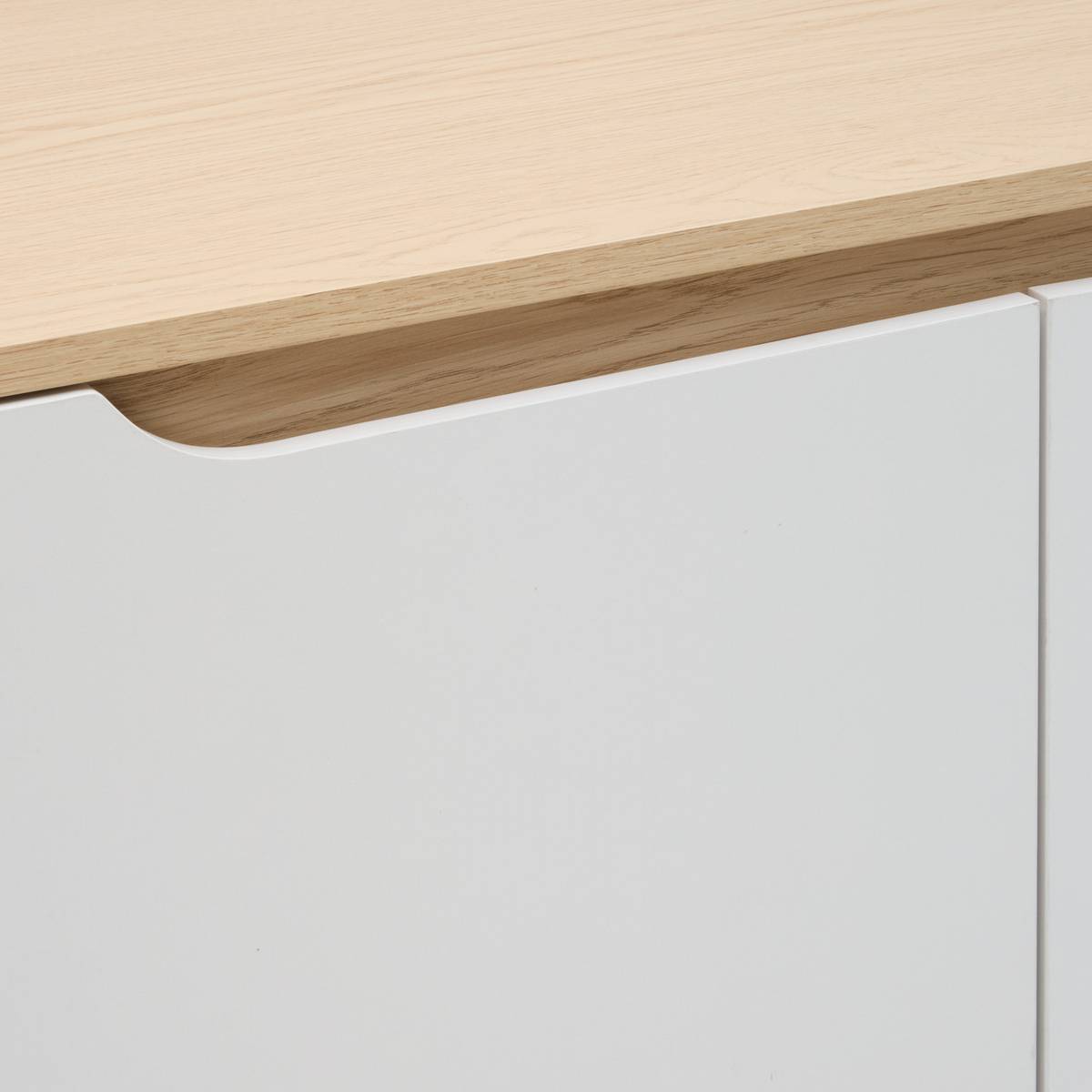 Buffet 3 portes, 120x40 cm, blanc