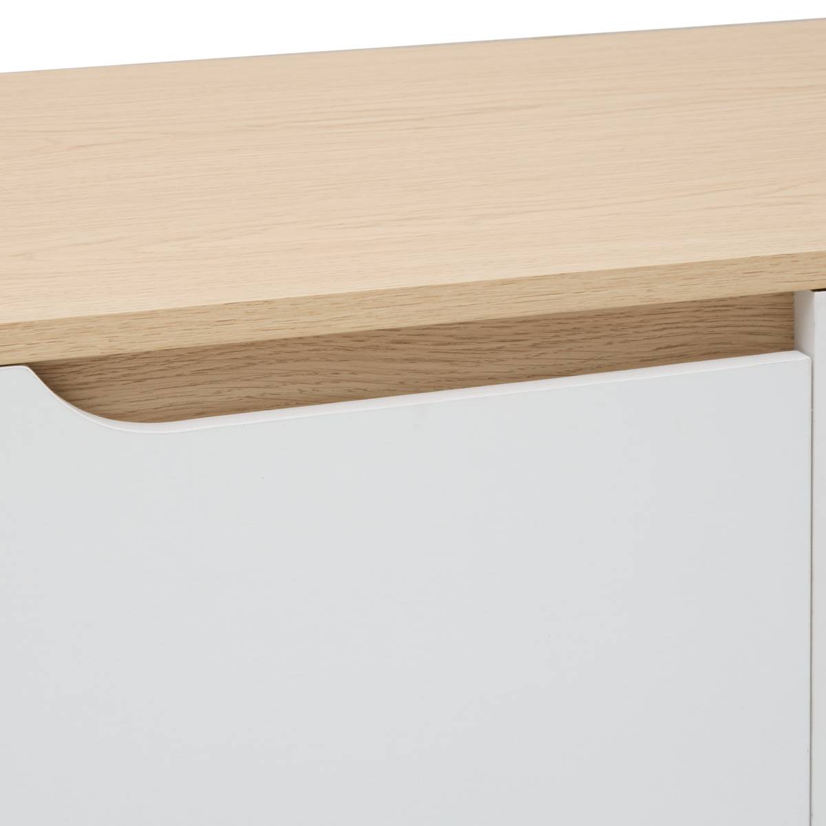 Meuble tv 2 portes, 120x40 cm, blanc Luma