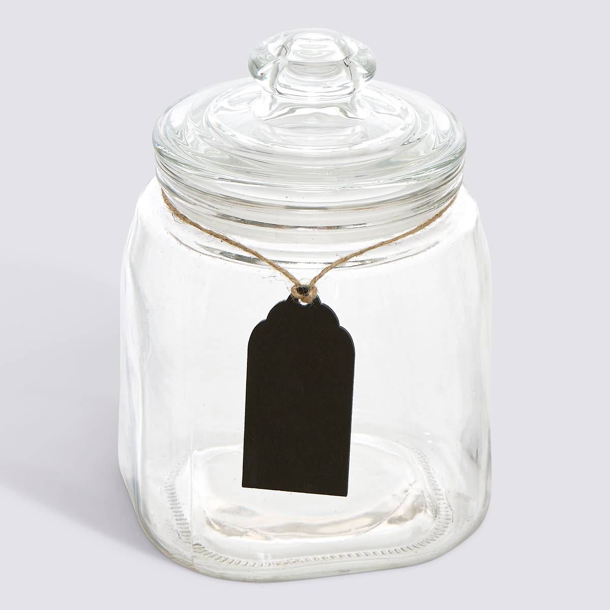 Bonbonnière en verre avec ardoise, 1,2l, transparent Bonby