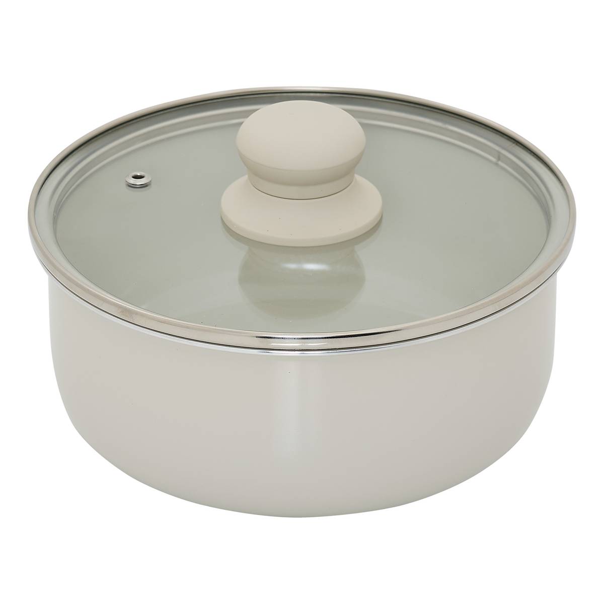 Batterie de cuisine, 12 pièces, beige
