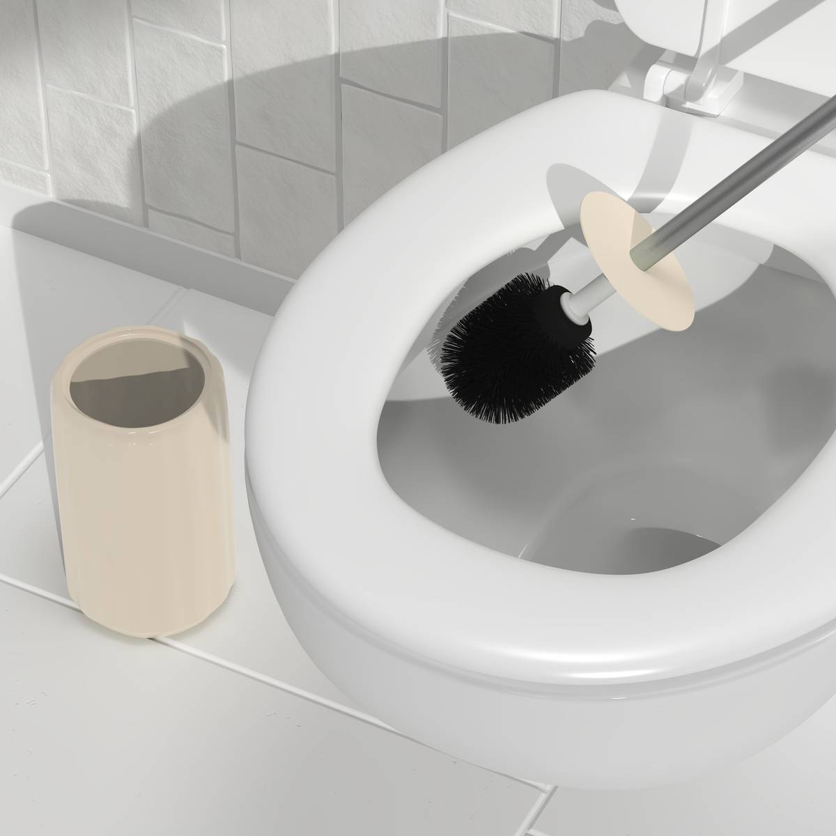 Brosse wc, h.40 cm, beige Colorama