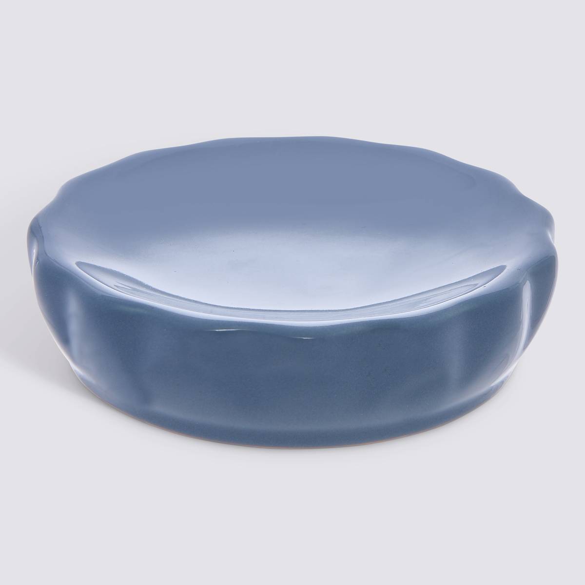 Porte-savon, d.11 cm, grès, bleu Colorama