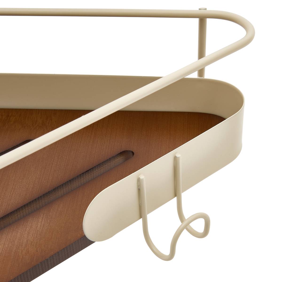 Étagère de douche téléscopique, 4 niveaux, beige Argileo