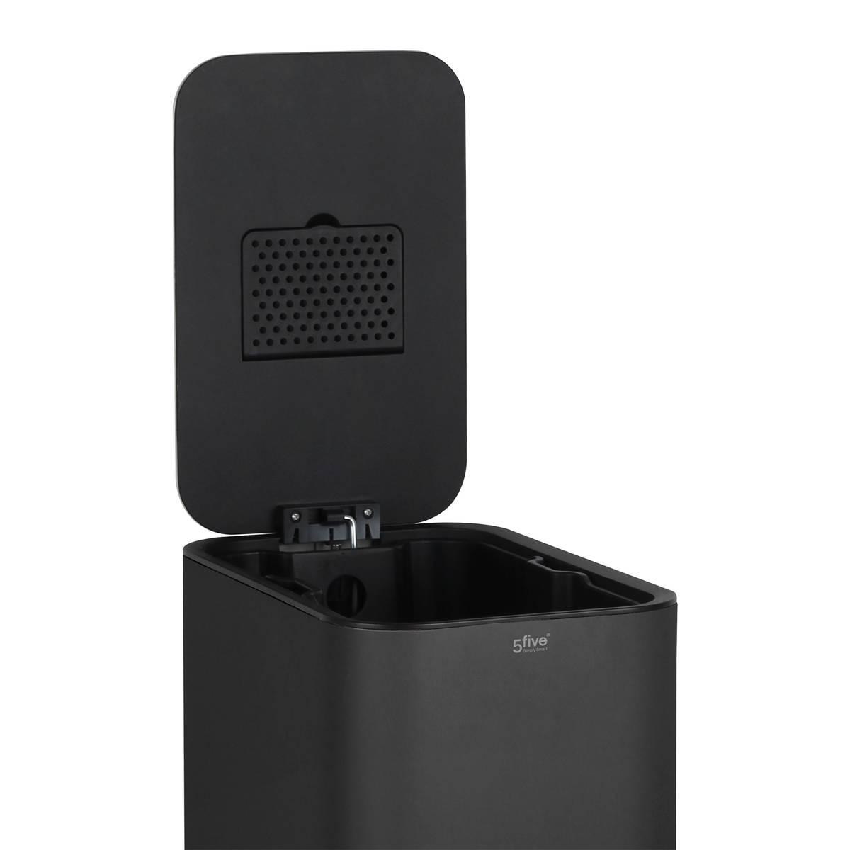 Poubelle manuelle slim, 20l, noir Delta