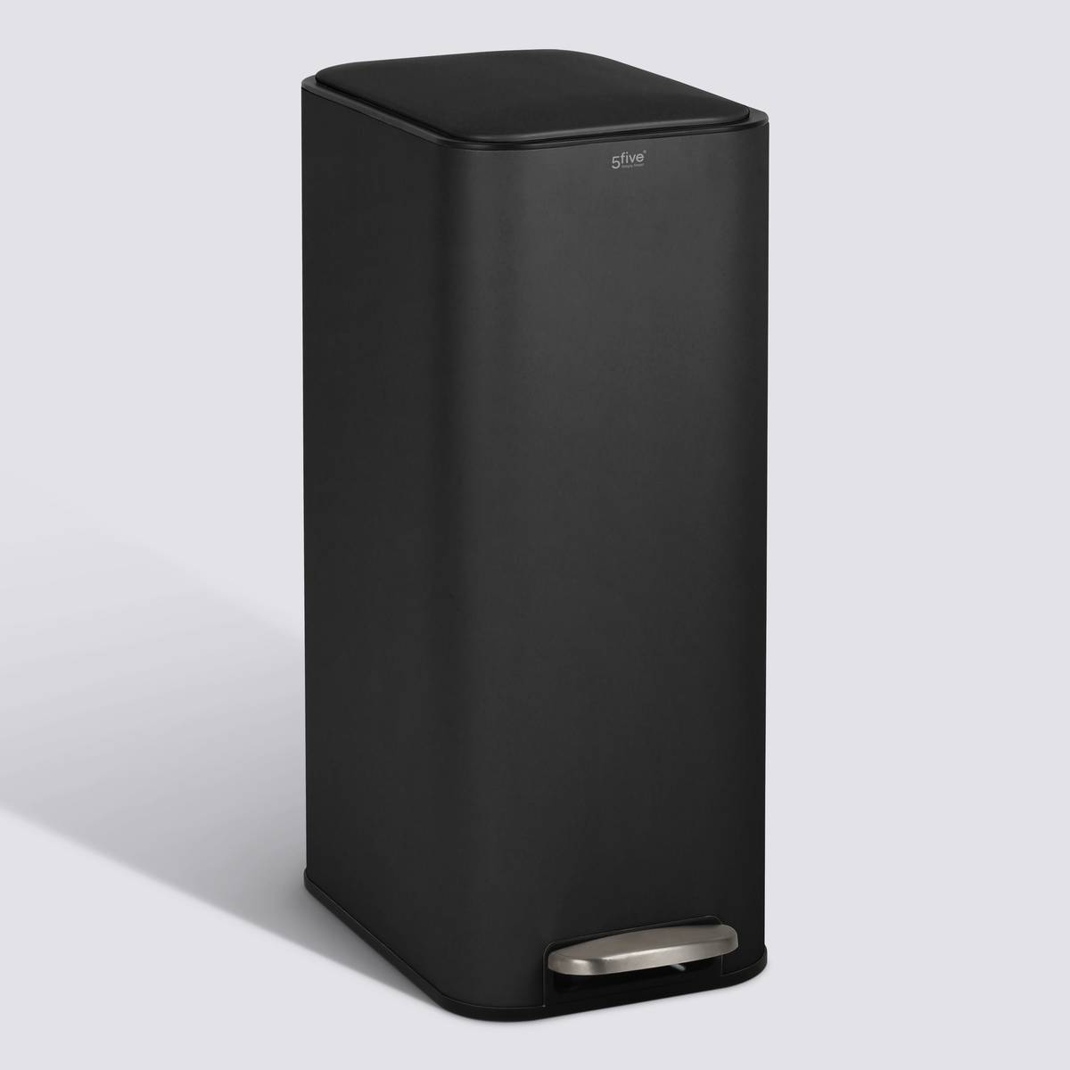 Poubelle manuelle slim, 30l, noir Delta