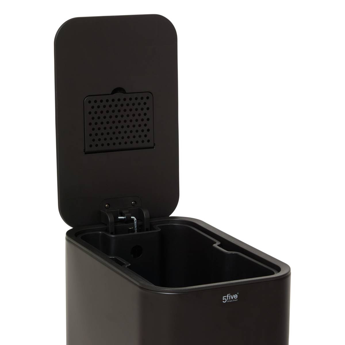 Poubelle manuelle slim, 30l, noir Delta