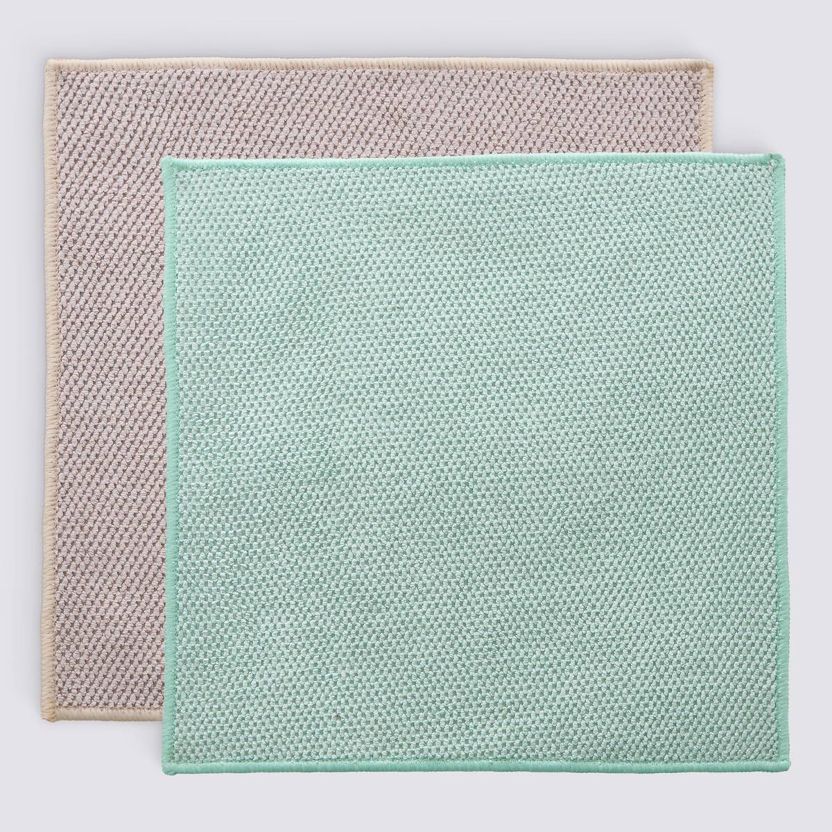Lot de 2 chiffons, 30x30 cm, vert / beige