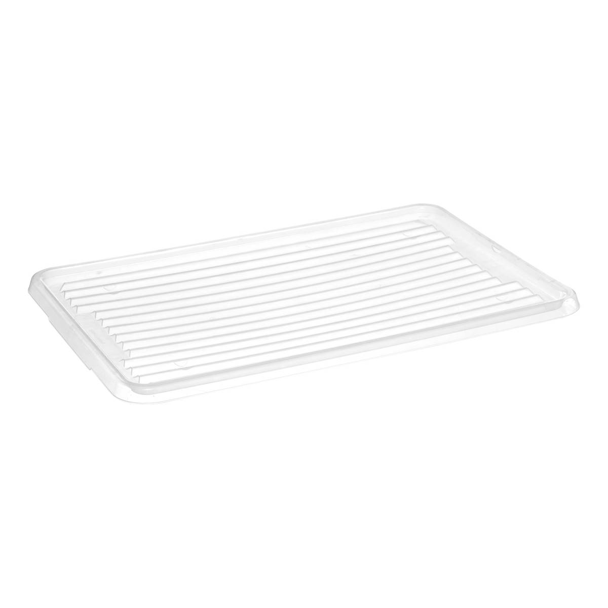 Boîte à roulettes, 60l, transparent