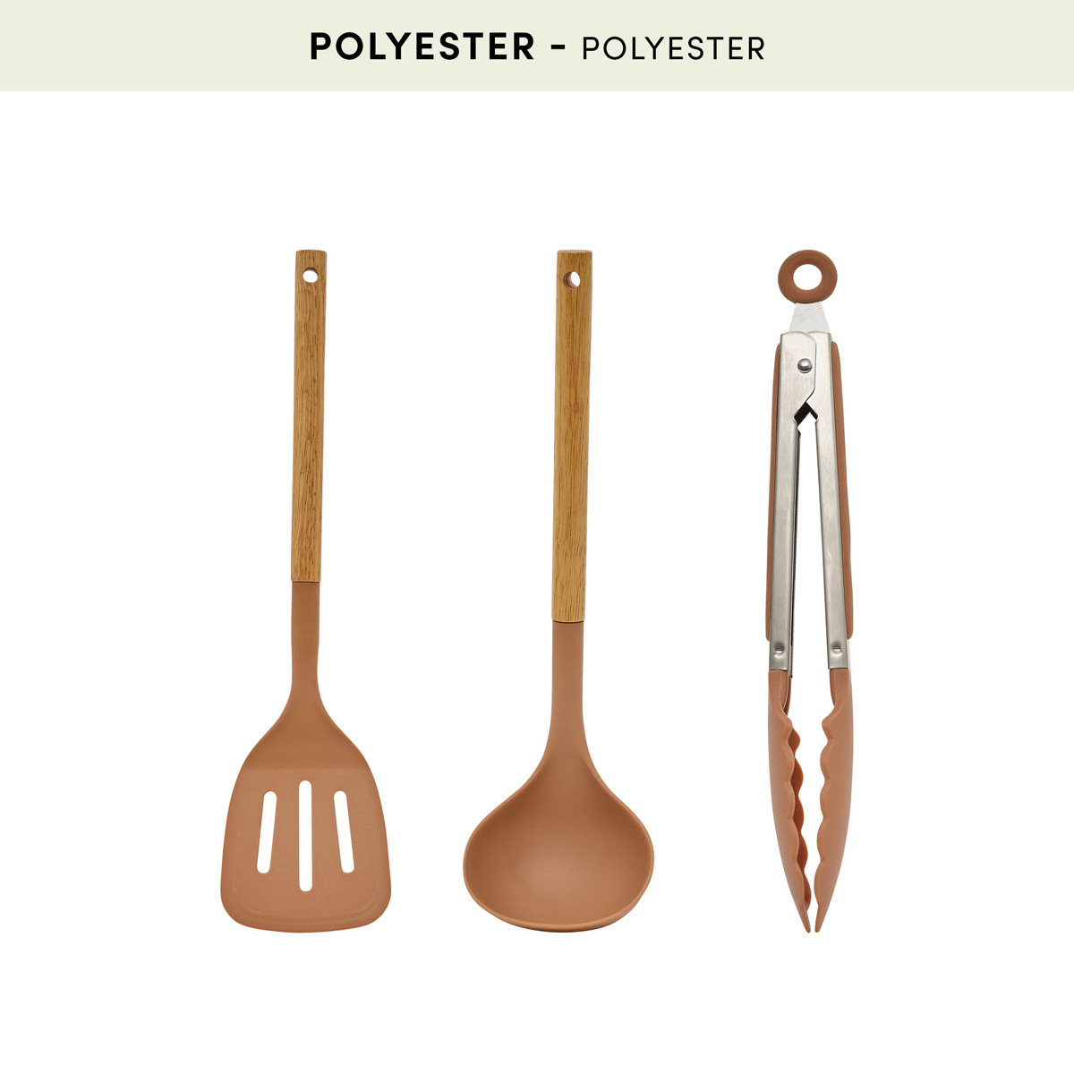 Set de 3 ustensiles de cuisine, rose blush