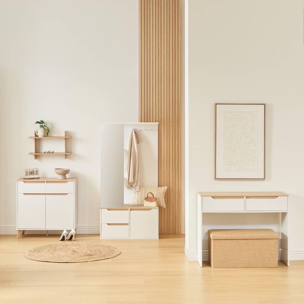 Vestiaire, 170x80 cm, blanc Luma