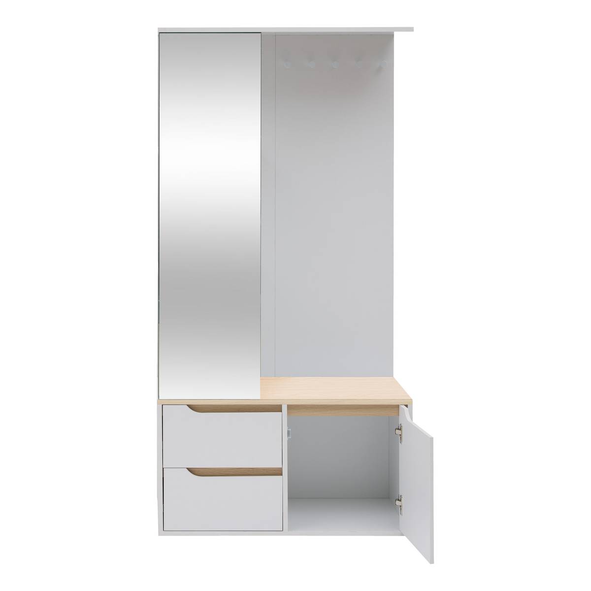 Vestiaire, 170x80 cm, blanc Luma
