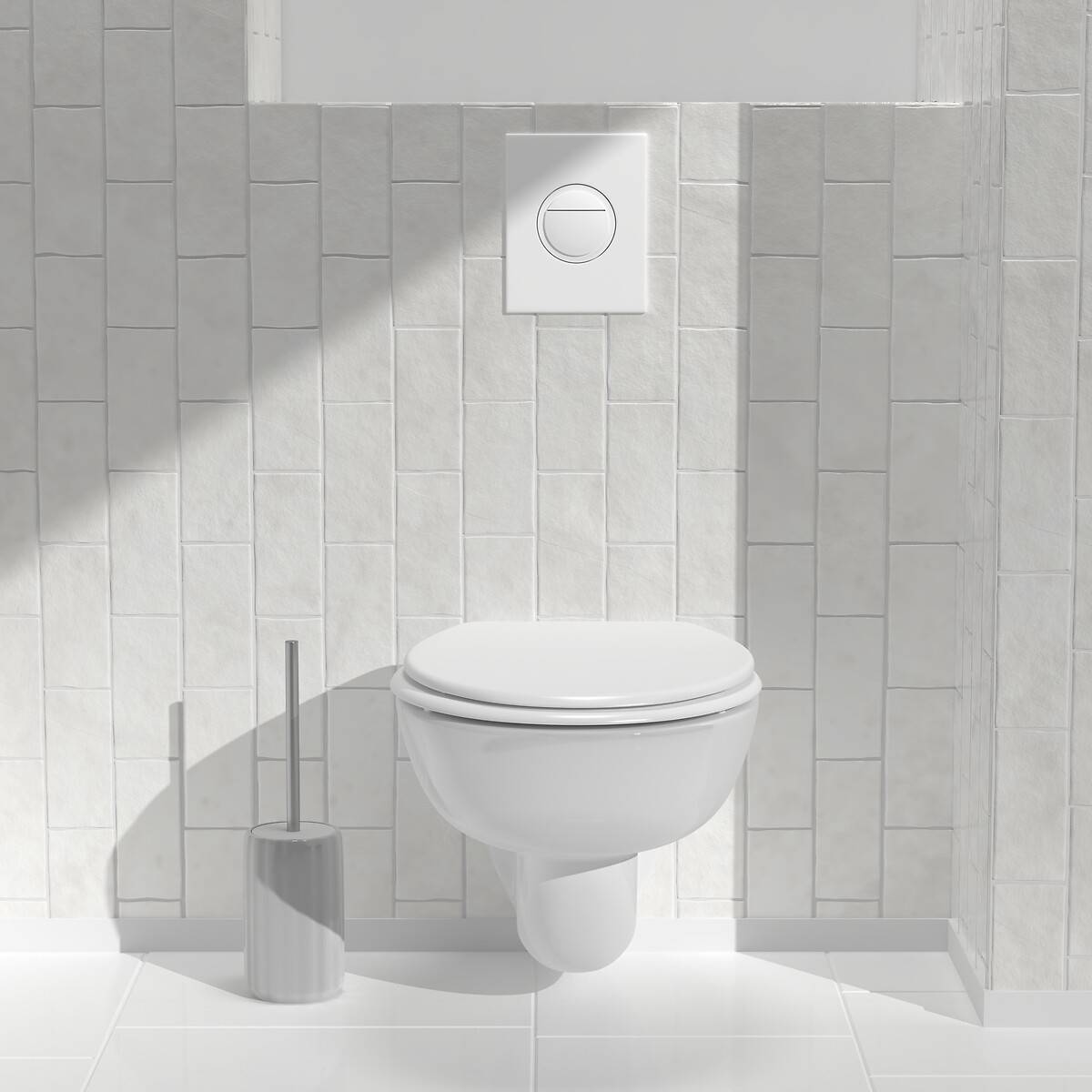 Brosse wc, h.40 cm, blanc Colorama