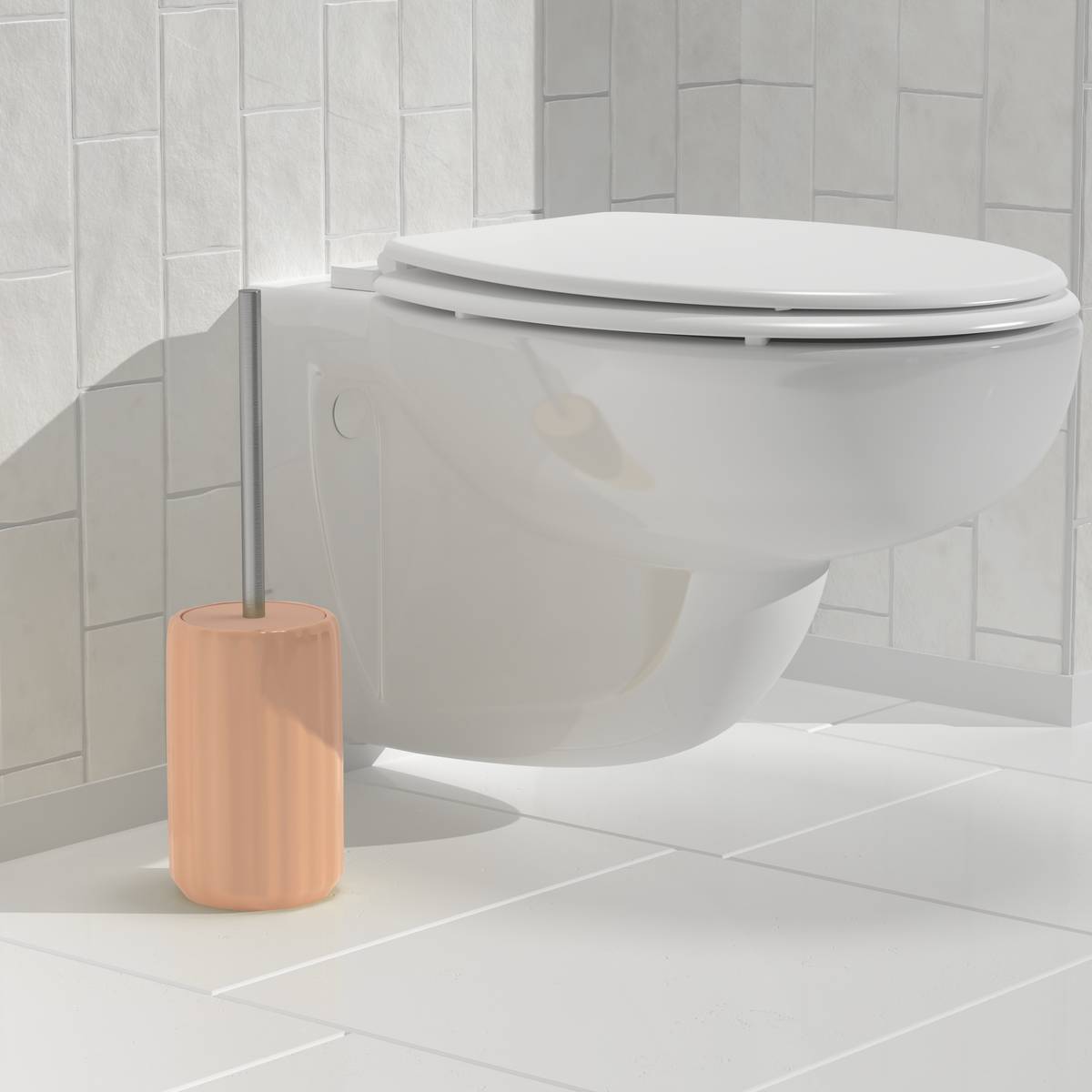 Brosse wc, h.40 cm, rose blush Colorama