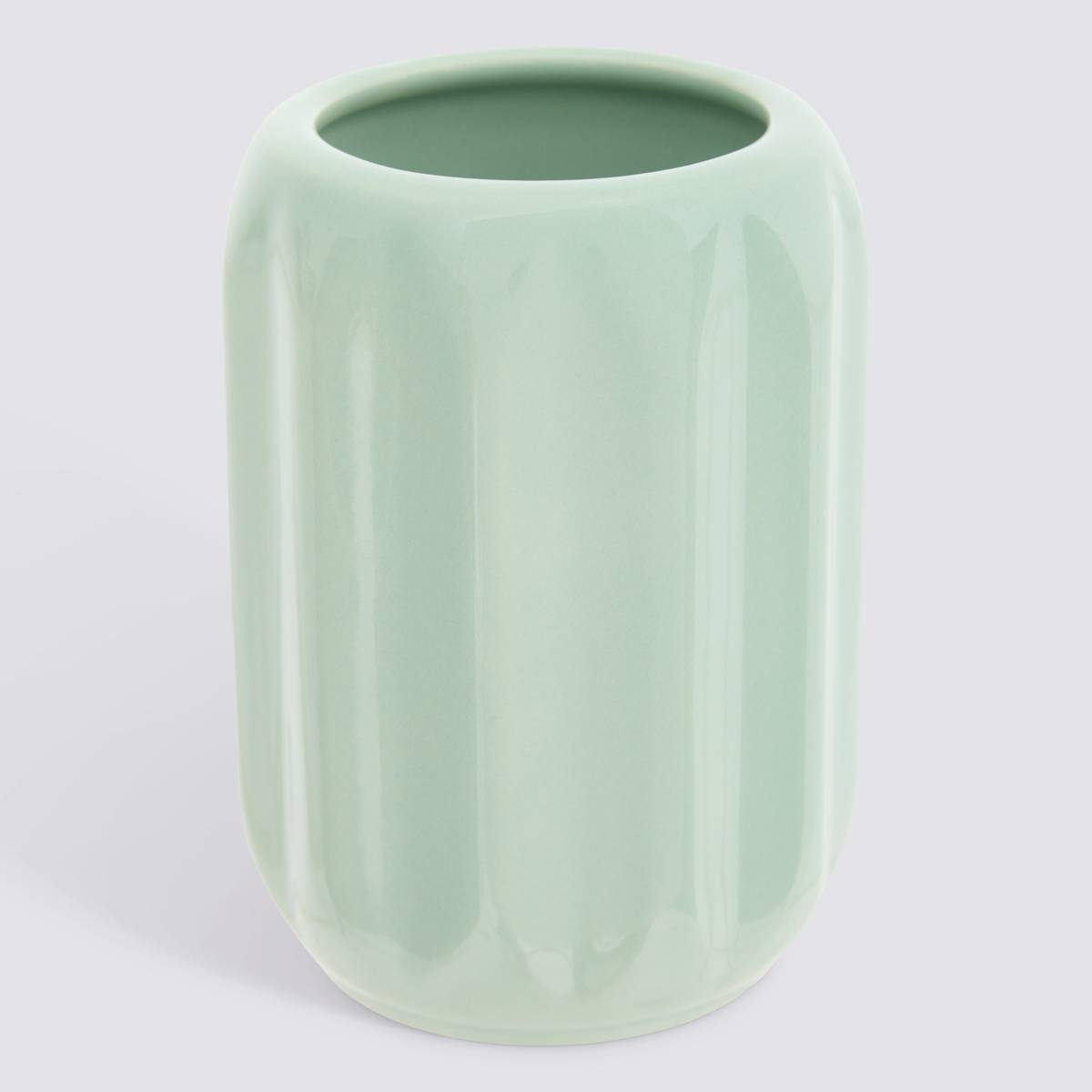 Porte-brosse à dents, d.8 x h.11,9 cm, grès, vert céladon Colorama