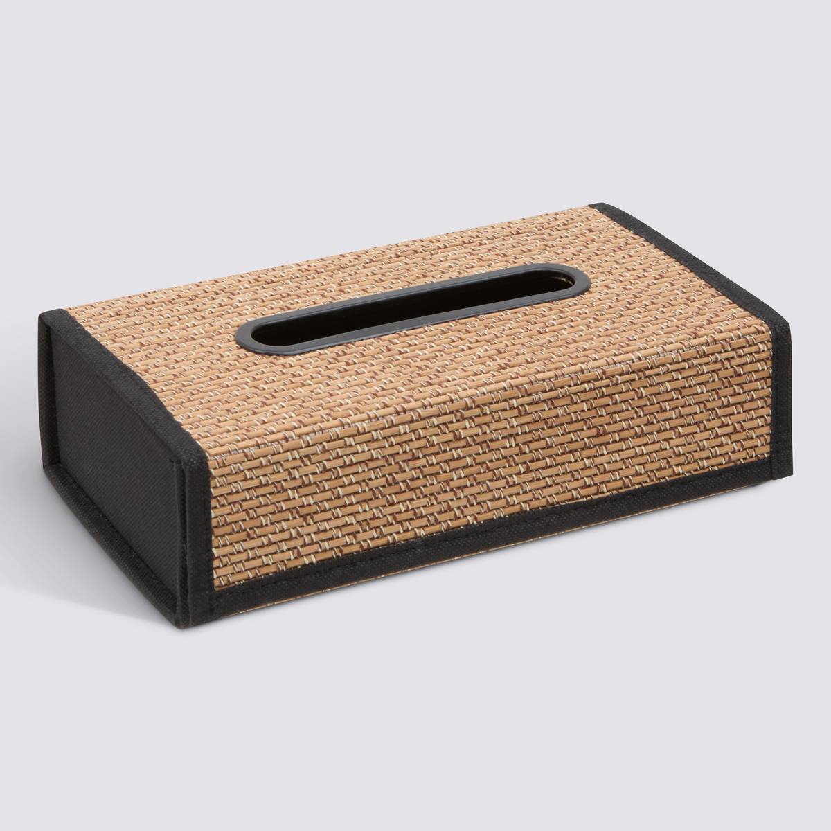 Boîte à mouchoirs, 26x14 cm, noir et beige Stemy