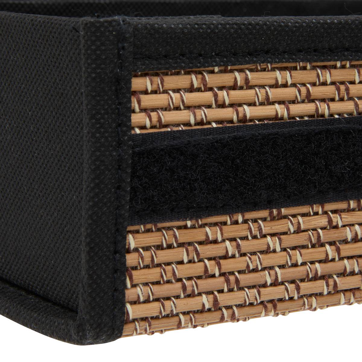 Boîte à mouchoirs, 26x14 cm, noir et beige Stemy