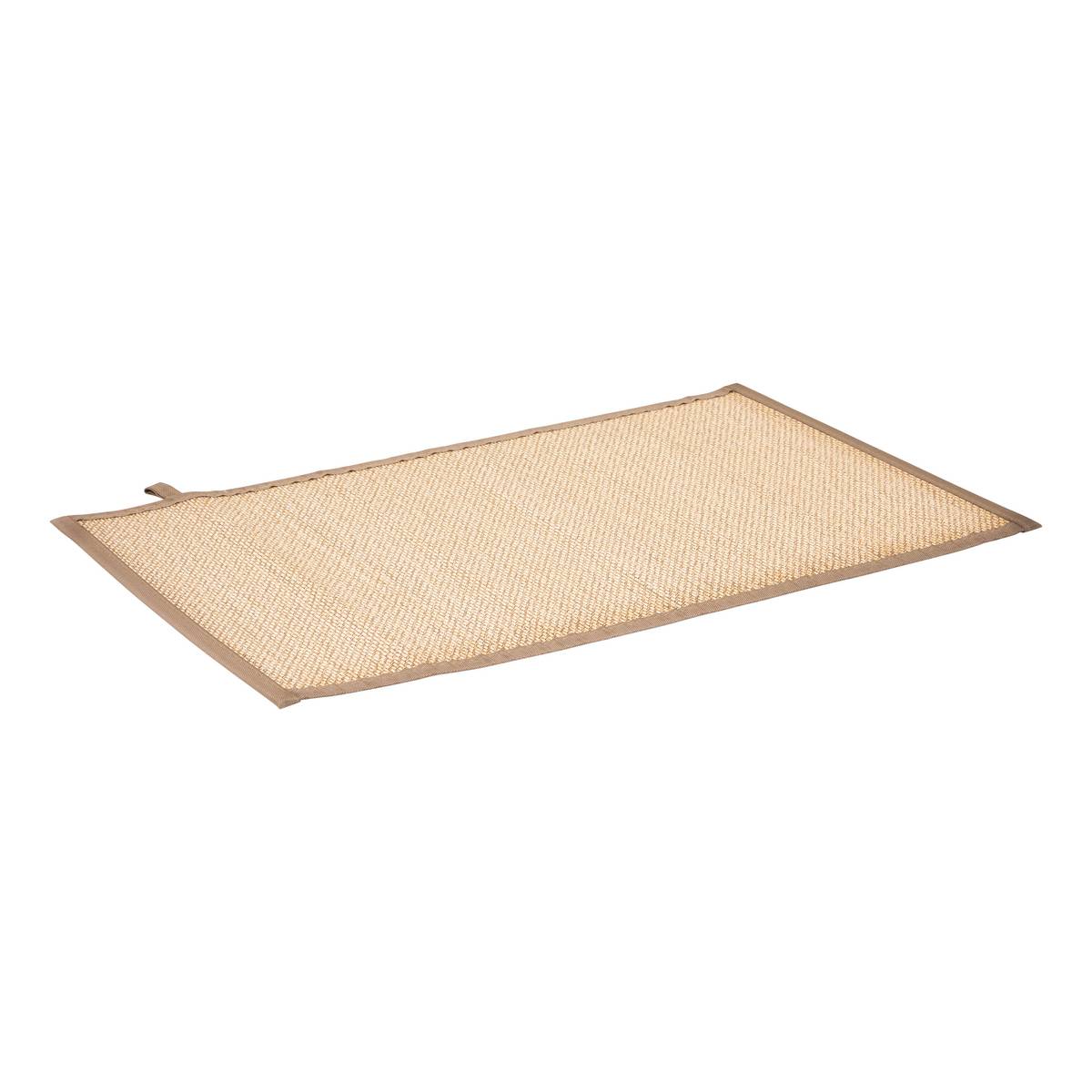Tapis, bambou, 80x50 cm, beige Stemy