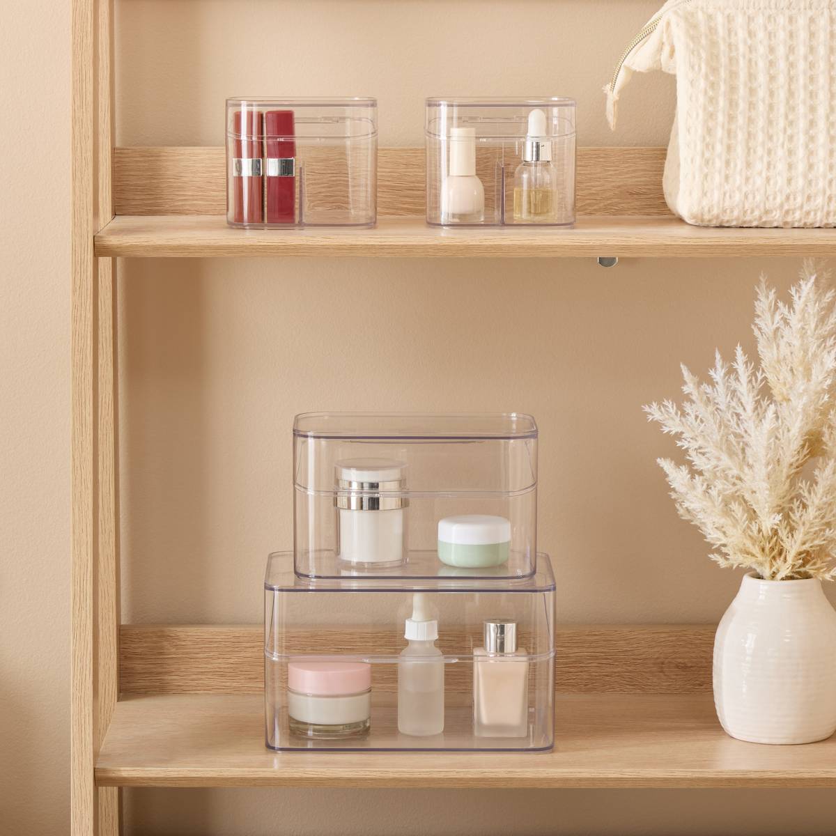 Lot de 4 organiseurs, transparent