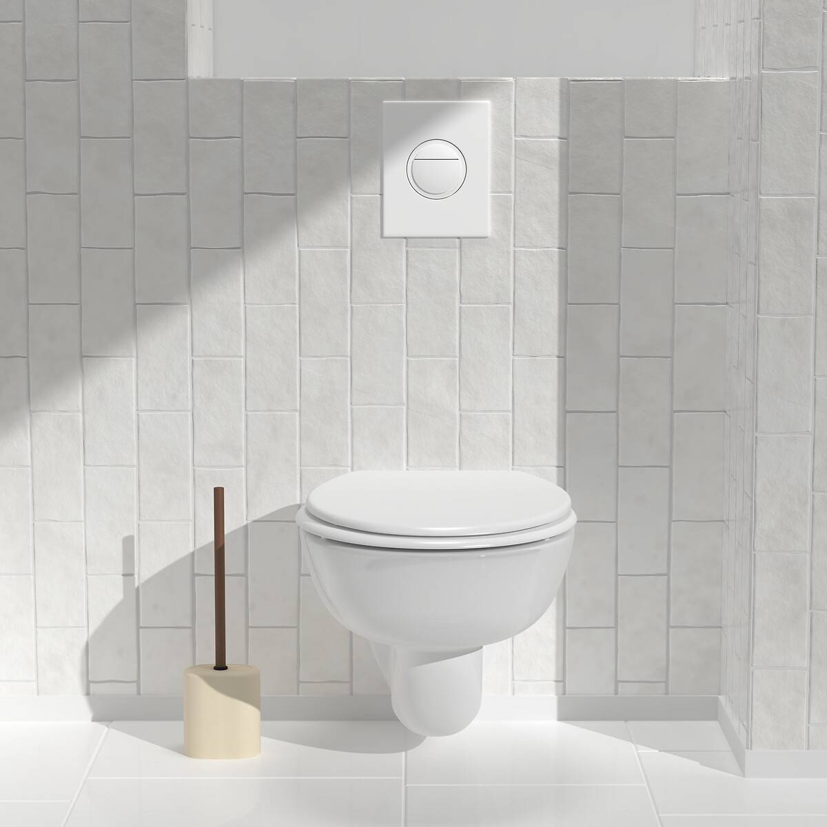 Brosse wc, h.39 cm, argile