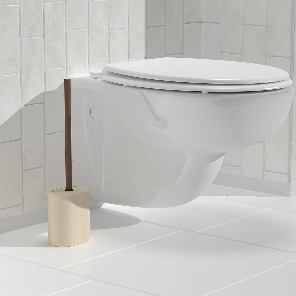 Brosse wc, h.39 cm, argile