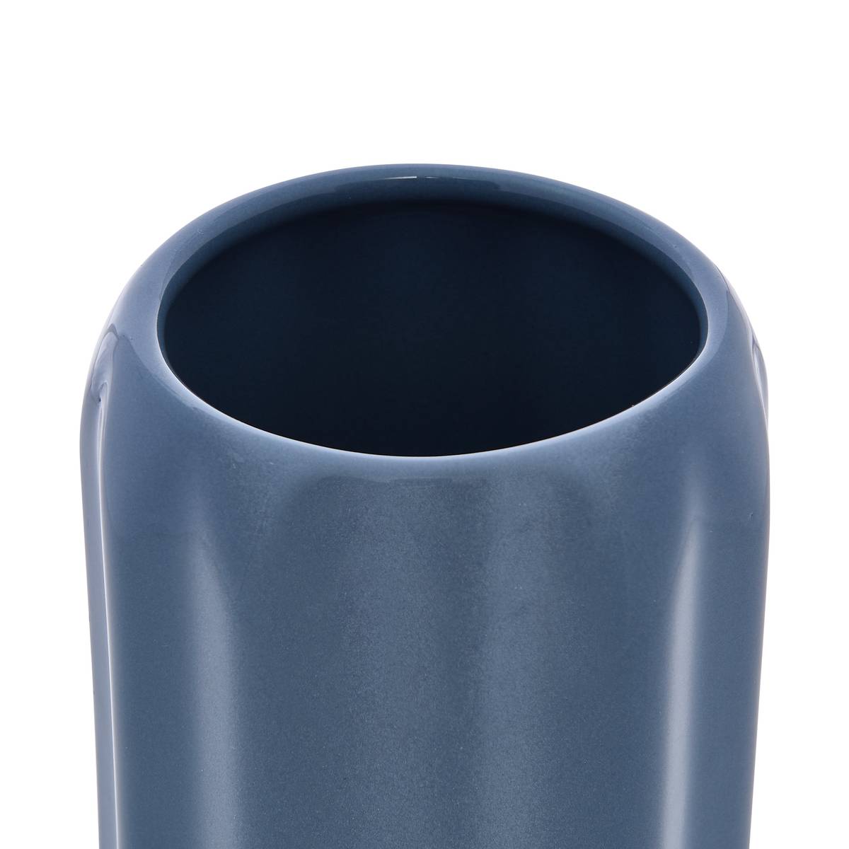 Porte-brosse à dents, d.8 x h.11,9 cm, grès, bleu Colorama