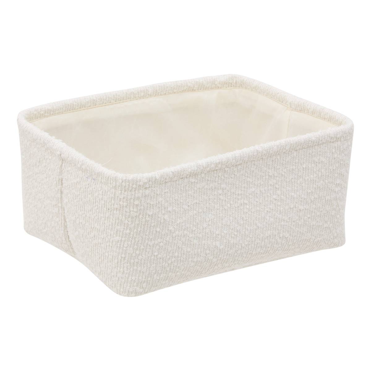 Lot de 2 paniers de rangement, l.20,5/26,5 cm, blanc