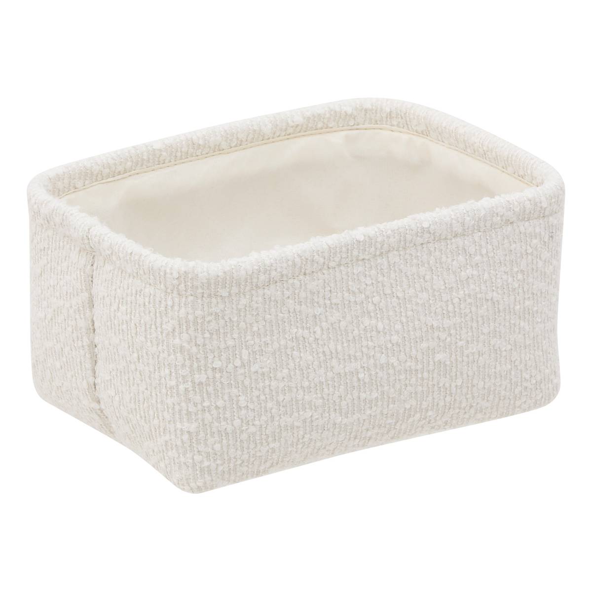 Lot de 2 paniers de rangement, l.20,5/26,5 cm, blanc
