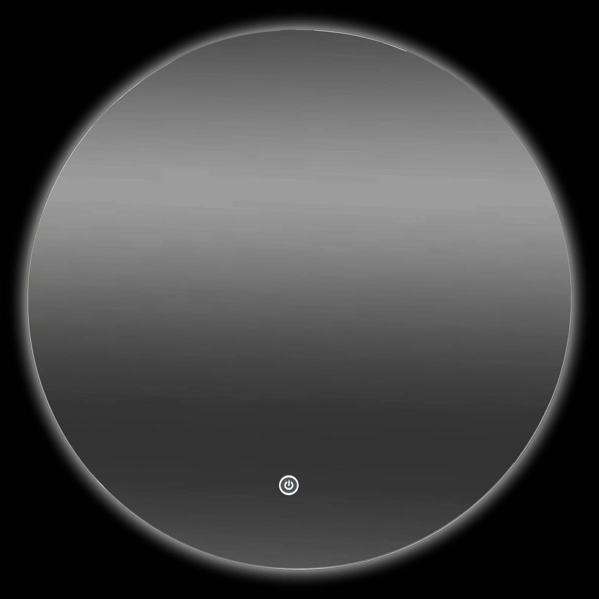 Miroir led, d.50 cm, argent Halo