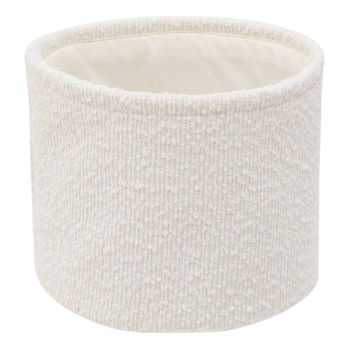 Lot de 3 paniers de rangement, d.14/16/18 cm, blanc Bouclette